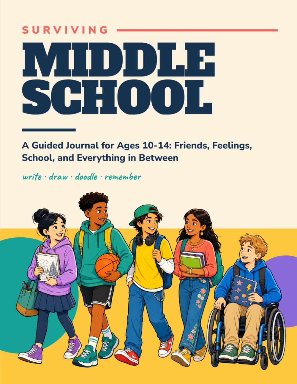 Surviving Middle School guided journal cover